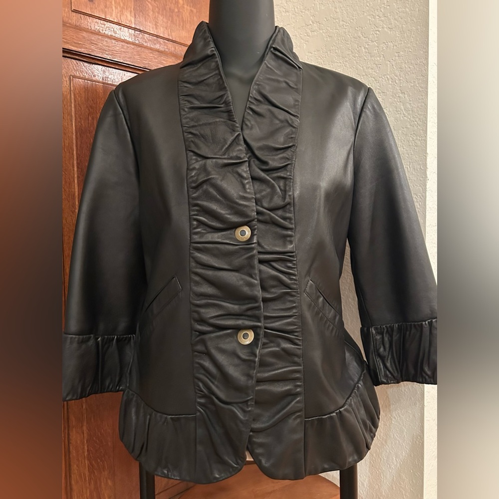 XCVI Black Leather Women's Jacket